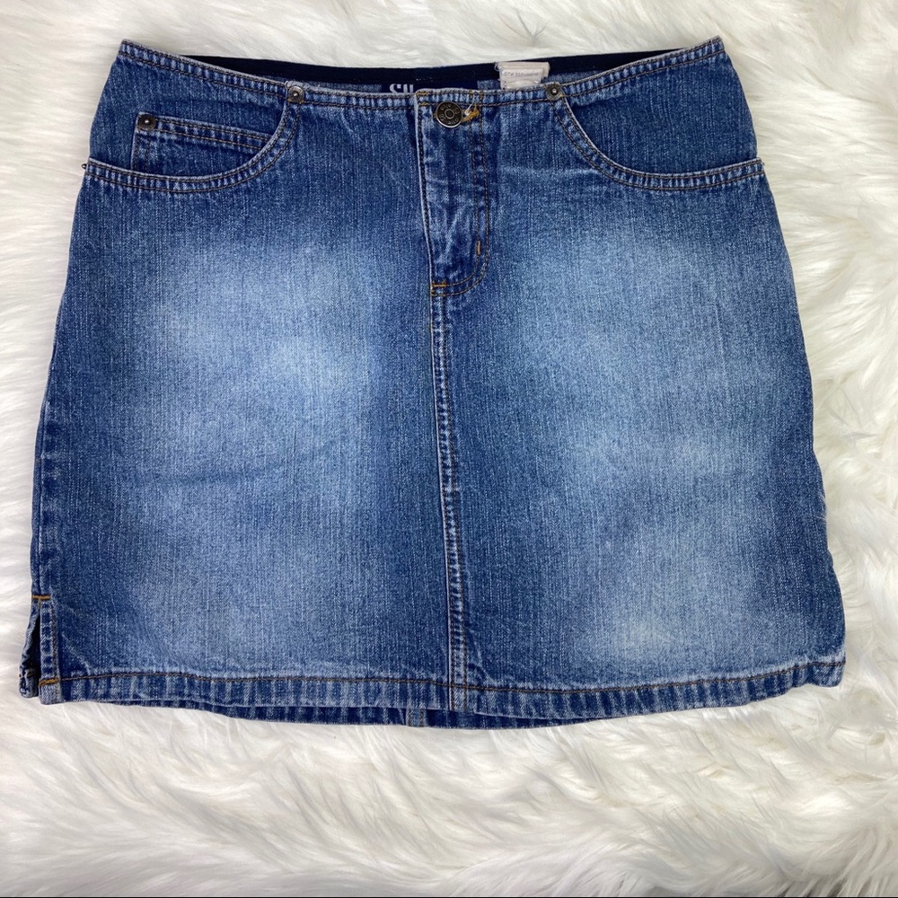 SO  Denim Skirt Sz 5 No Waist Band